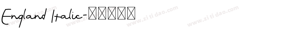 England Italic字体转换